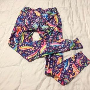 Lisa Frank Dolphin print leggings